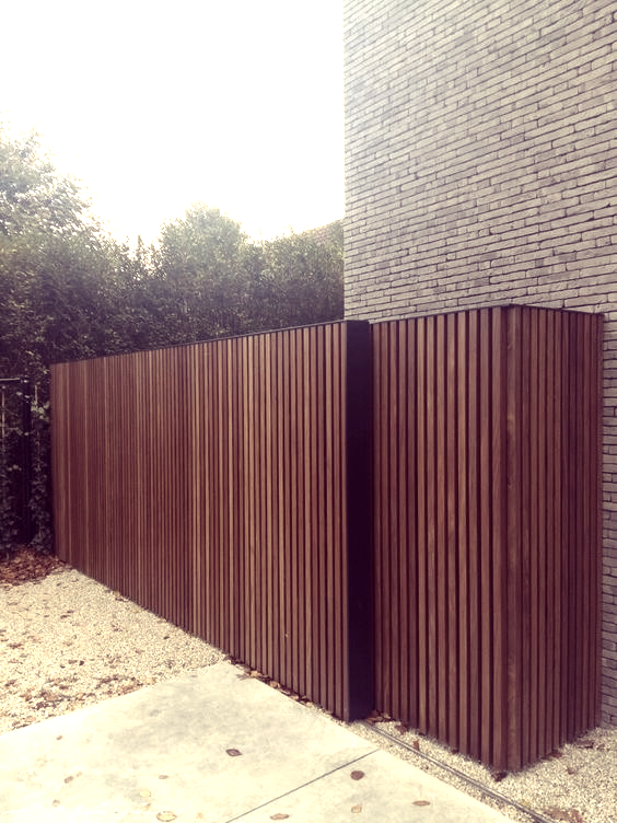 Aluminium poort met Thermowood