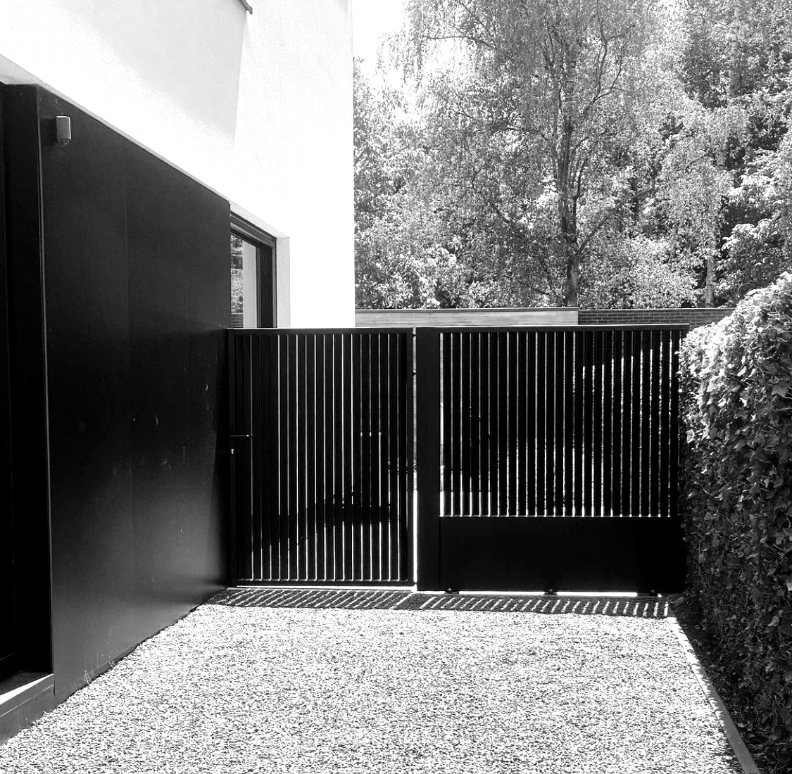 Stalen design poort