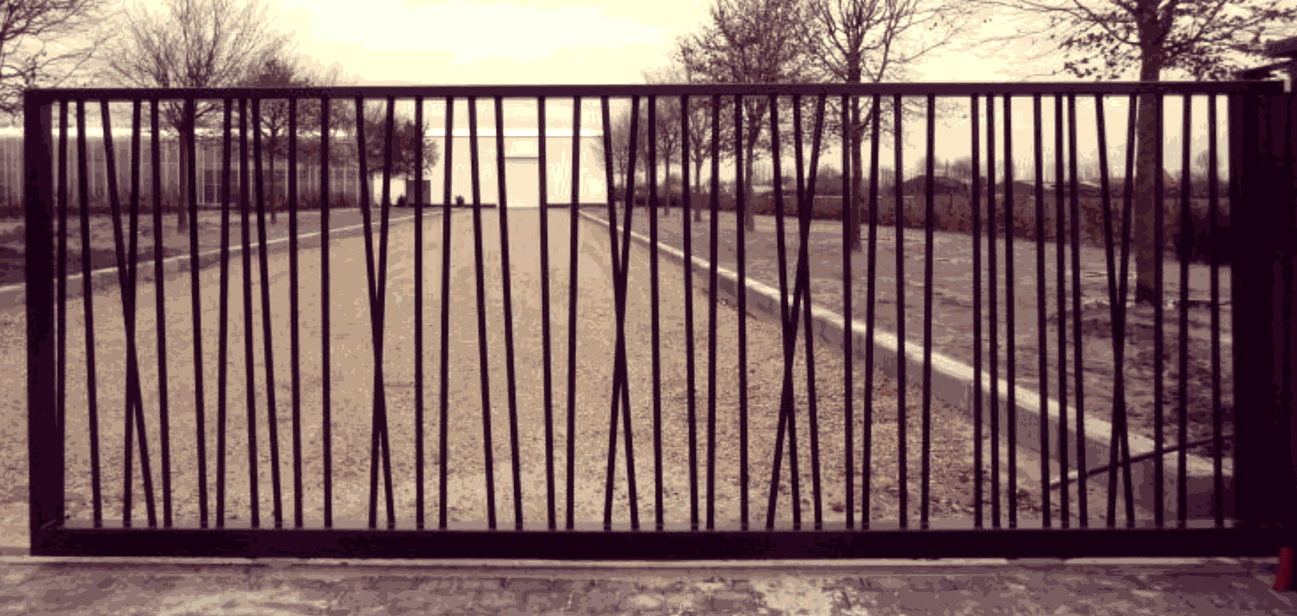 Stalen design poort